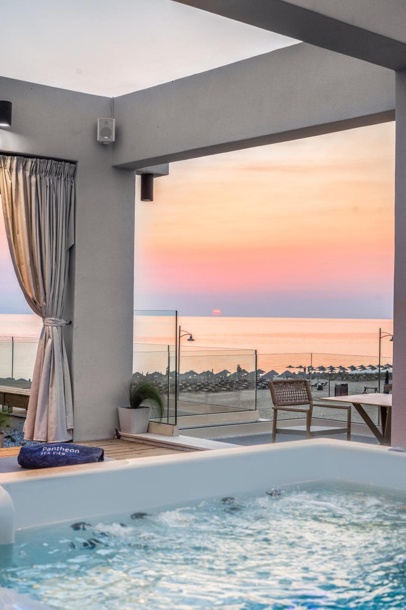 Pantheon Sea View Aparthotel Neoi Poroi Exterior photo