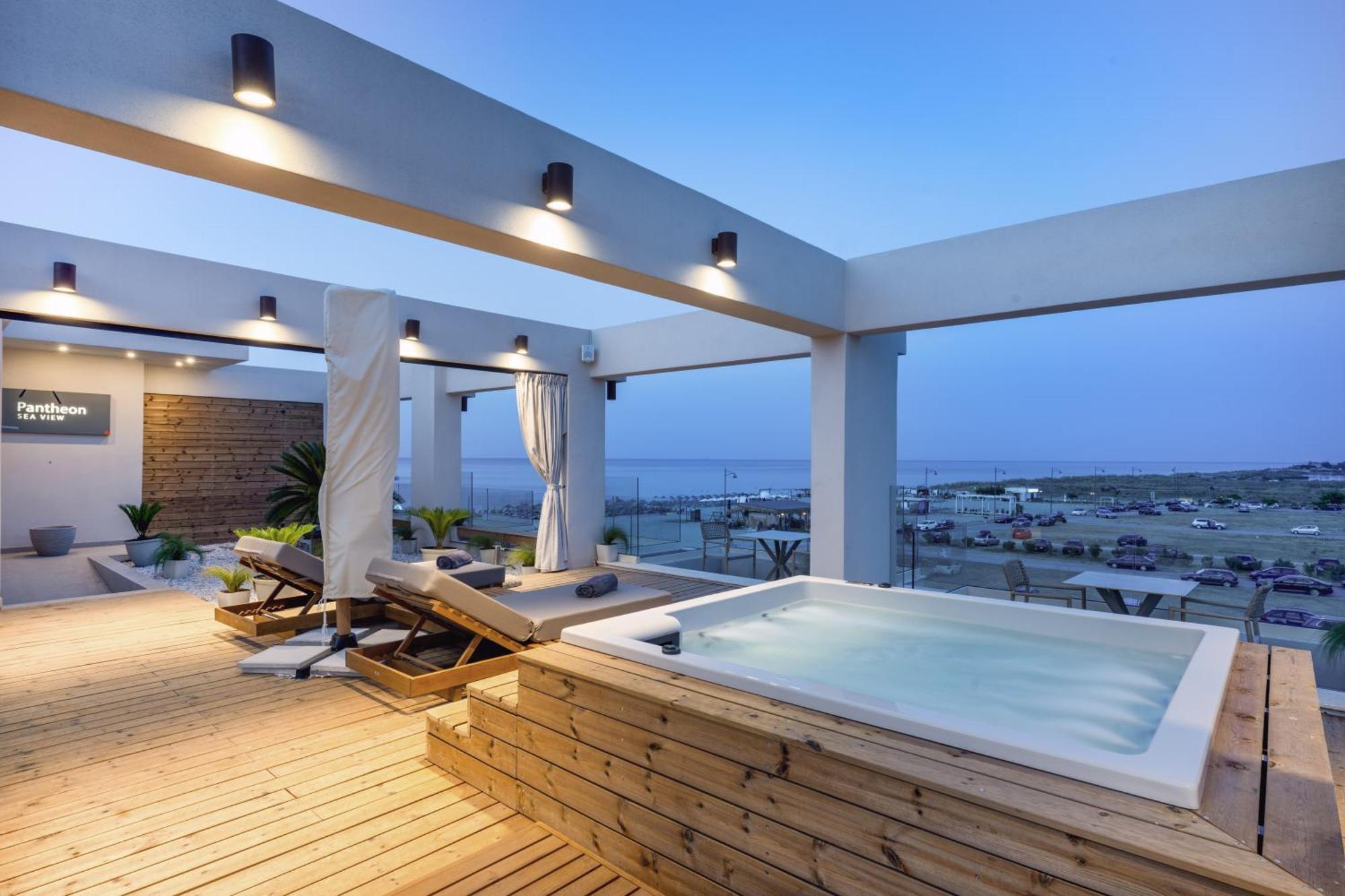 Pantheon Sea View Aparthotel Neoi Poroi Exterior photo